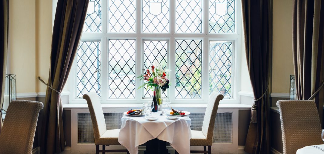 Mercure Hotel Letchworth Hall, Lyttons Restaurant - Table for Two by the window